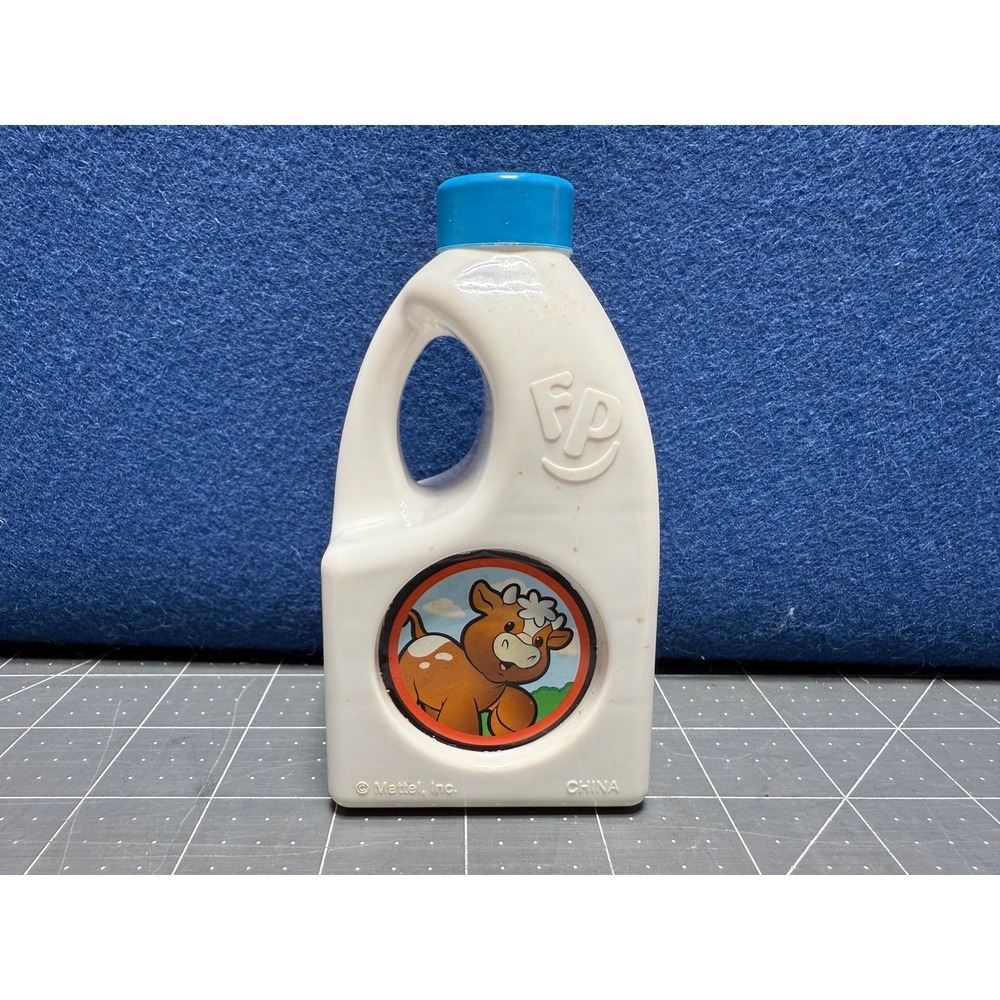 Fisher Price Mattel Milk Jug Pretend Play‎ Toy Food Cow 4.5" Tall